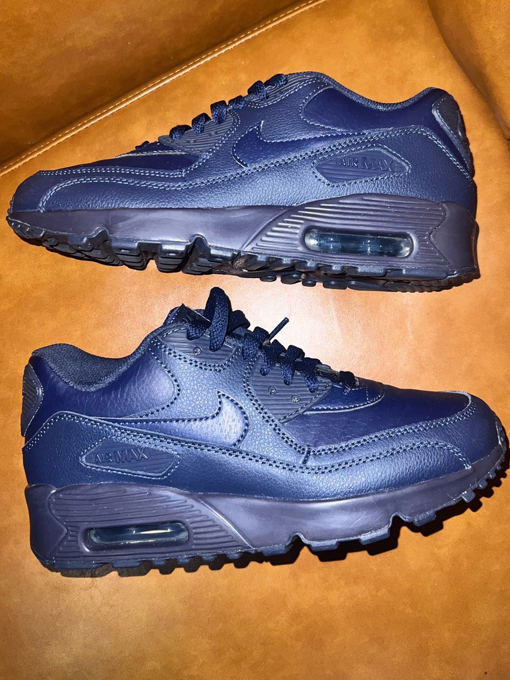 Nike Air Max 90 monochromatic “Obsidian” triple navy strap ze 5.5Y women’s 7